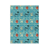 Kate McEnroe New York Atomic Kitschy Cat MCM Retro BlanketBlankets18419810090842731453