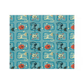 Kate McEnroe New York Atomic Kitschy Cat MCM Retro BlanketBlankets18419810090842731453