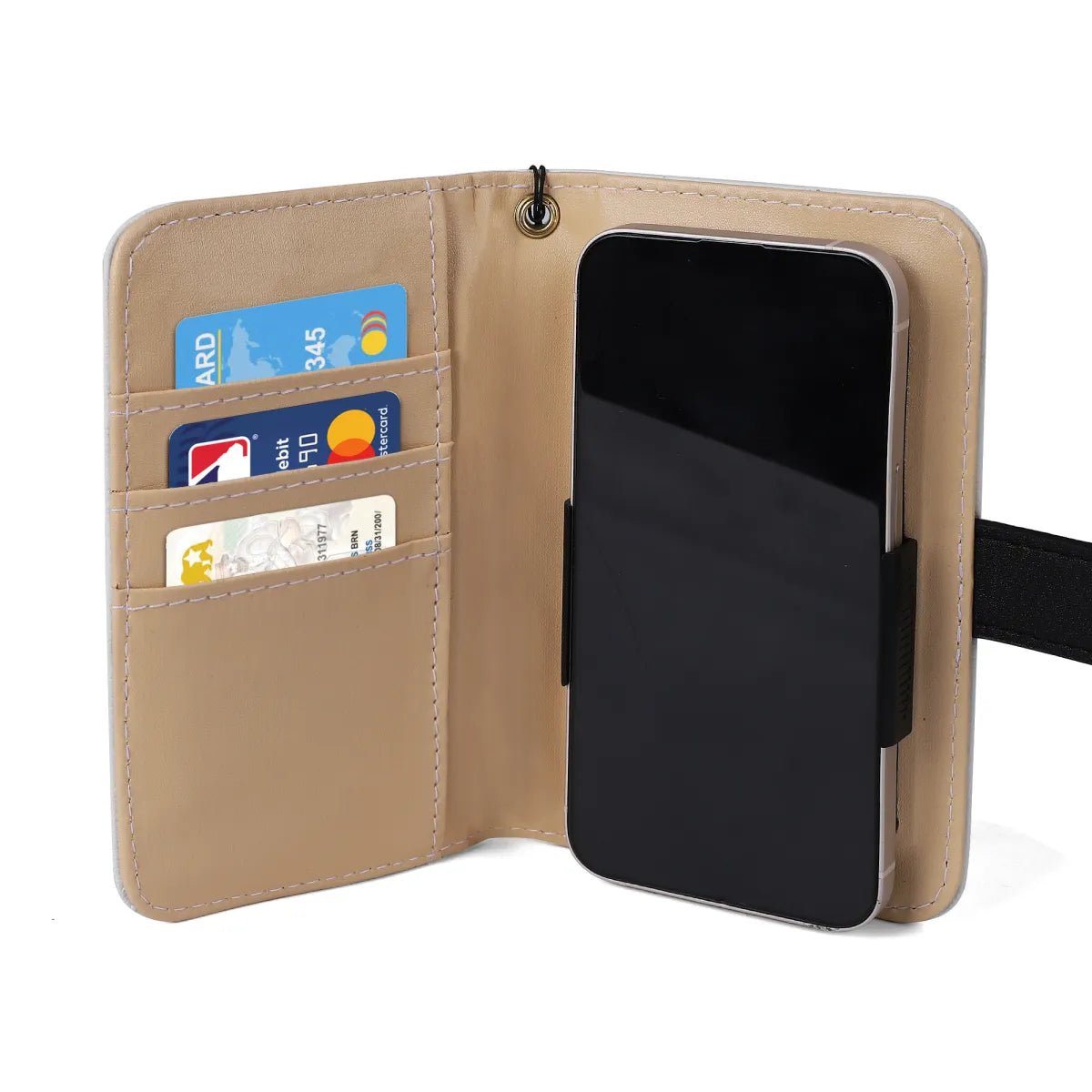 Kate McEnroe New York Atomic Kitschy Cat Mid Century Flip Phone Case, Retro 50s MCM Lounge Wallet Cover, Starburst Mod Card HolderPhone CasesWE9GE21W-1