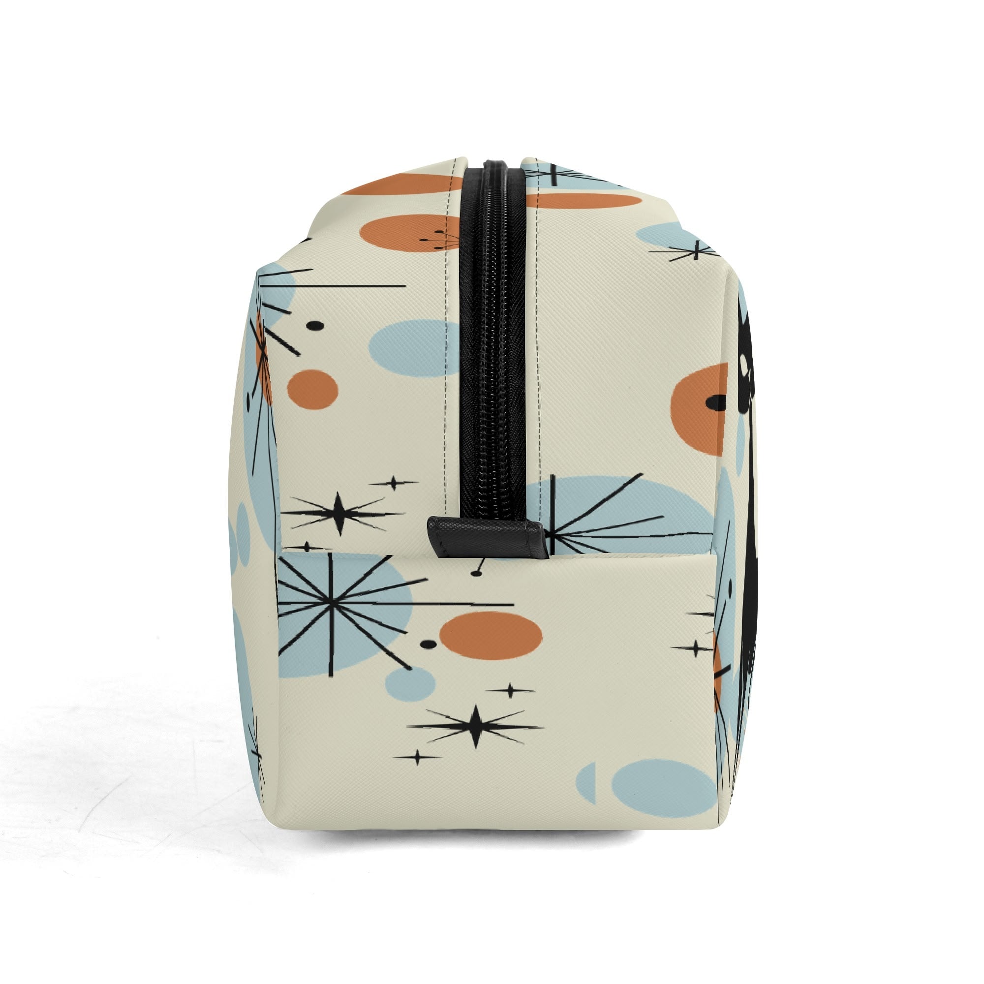 Kate McEnroe New York Atomic Kitschy Cat Mid Century Modern Toiletry Bag, Retro 50s Space Age Dopp Kit, Geometric Travel OrganizerCosmetic &amp; Toiletry BagsW1KVQMDN - 2