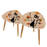 Kate McEnroe New York Atomic Kitschy Cat Retro 50s Starburst Nesting Side TablesNesting TablesnxPuGdKThxGIn
