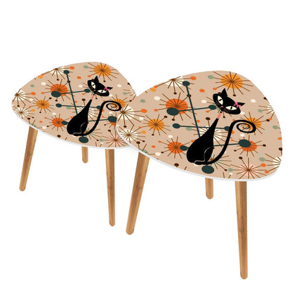Kate McEnroe New York Atomic Kitschy Cat Retro 50s Starburst Nesting Side TablesNesting TablesnxPuGdKThxGIn