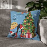 Kate McEnroe New York Atomic Kitschy Cat Retro Christmas Pillow Cover, Mid Century Modern Holiday Decor, Orange, MCM Xmas Cushion CoversThrow Pillow Covers26787956421832633893