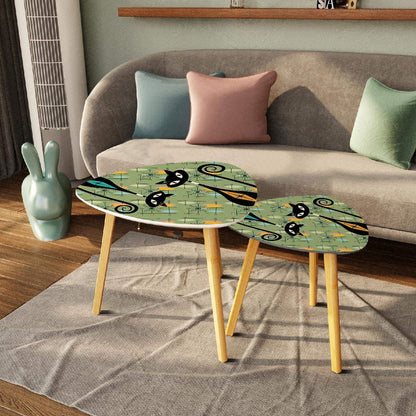 Kate McEnroe New York Atomic Kitschy Cat Sputnik Nesting Tables, Mid Century Modern Starburst Accent Set, 50s Retro MCM Side TablesNesting Tables2Fq7I8LvMu