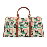Kate McEnroe New York Atomic Kitschy Cat Travel Bag, Mid Century Modern Retro Geometric Starburst Weekender Carry on BagDuffel Bags16848540604138601256