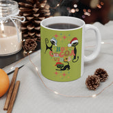 Kate McEnroe New York Atomic Kitschy Christmas Cats Mug - Mid Century Modern Starburst Boho Holiday Drinkware - Hot Cocoa VibesMugs29775003130618473958