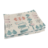Kate McEnroe New York Atomic Mid Century Modern Pillowcase, Retro Geometric Pink Teal BeddingPillowcases1250