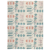 Kate McEnroe New York Atomic Mid Century Modern Pillowcase, Retro Geometric Pink Teal BeddingPillowcases1250