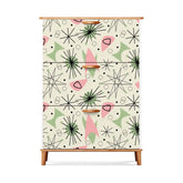 Kate McEnroe New York Atomic Mid Century Modern Shoe Cabinet, Retro Geometric Entryway Organizer, MCM Starburst Storage UnitShoe Storage2FeY50oceC