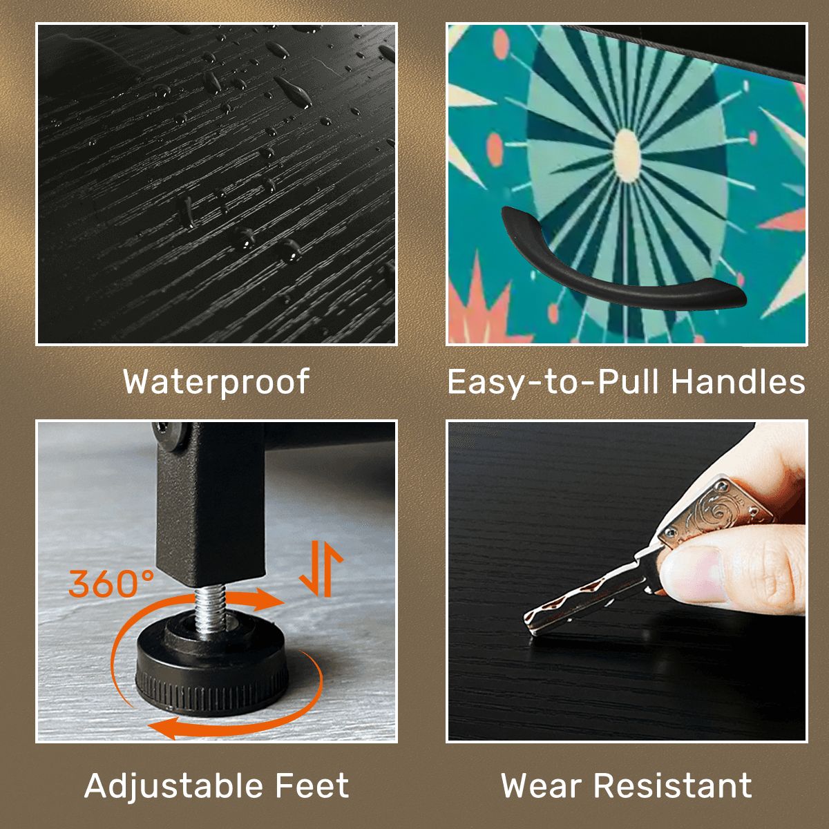 Kate McEnroe New York Atomic Mid Century Modern Teal Starburst DresserDressersLSbdFYv0nK