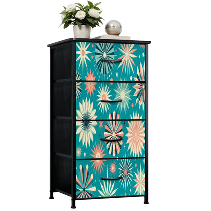 Kate McEnroe New York Atomic Mid Century Modern Teal Starburst DresserDressersLSbdFYv0nK