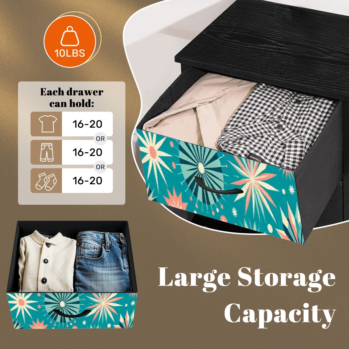 Kate McEnroe New York Atomic Mid Century Modern Teal Starburst DresserDressersLSbdFYv0nK