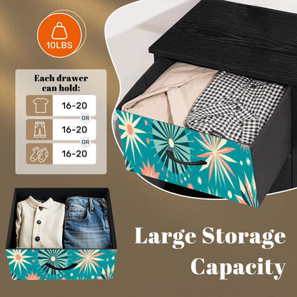 Kate McEnroe New York Atomic Mid Century Modern Teal Starburst DresserDressersLSbdFYv0nK