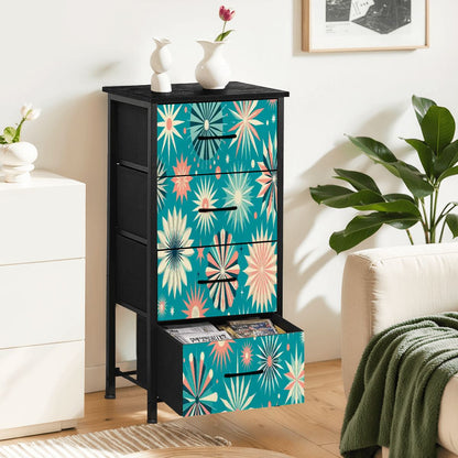 Kate McEnroe New York Atomic Mid Century Modern Teal Starburst DresserDressersLSbdFYv0nK
