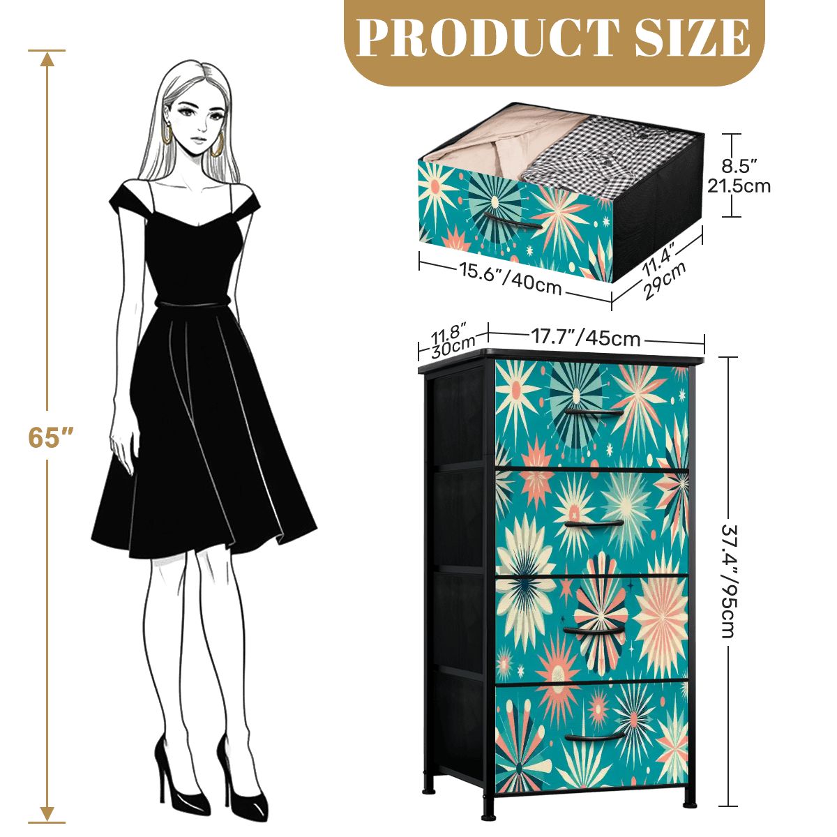 Kate McEnroe New York Atomic Mid Century Modern Teal Starburst DresserDressersLSbdFYv0nK