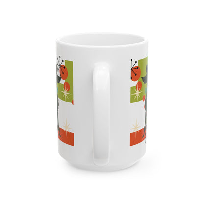 Kate McEnroe New York Atomic Poodle Coffee Mug, Retro MCM Starburst Mid Century ModernMugs28900786853722092421