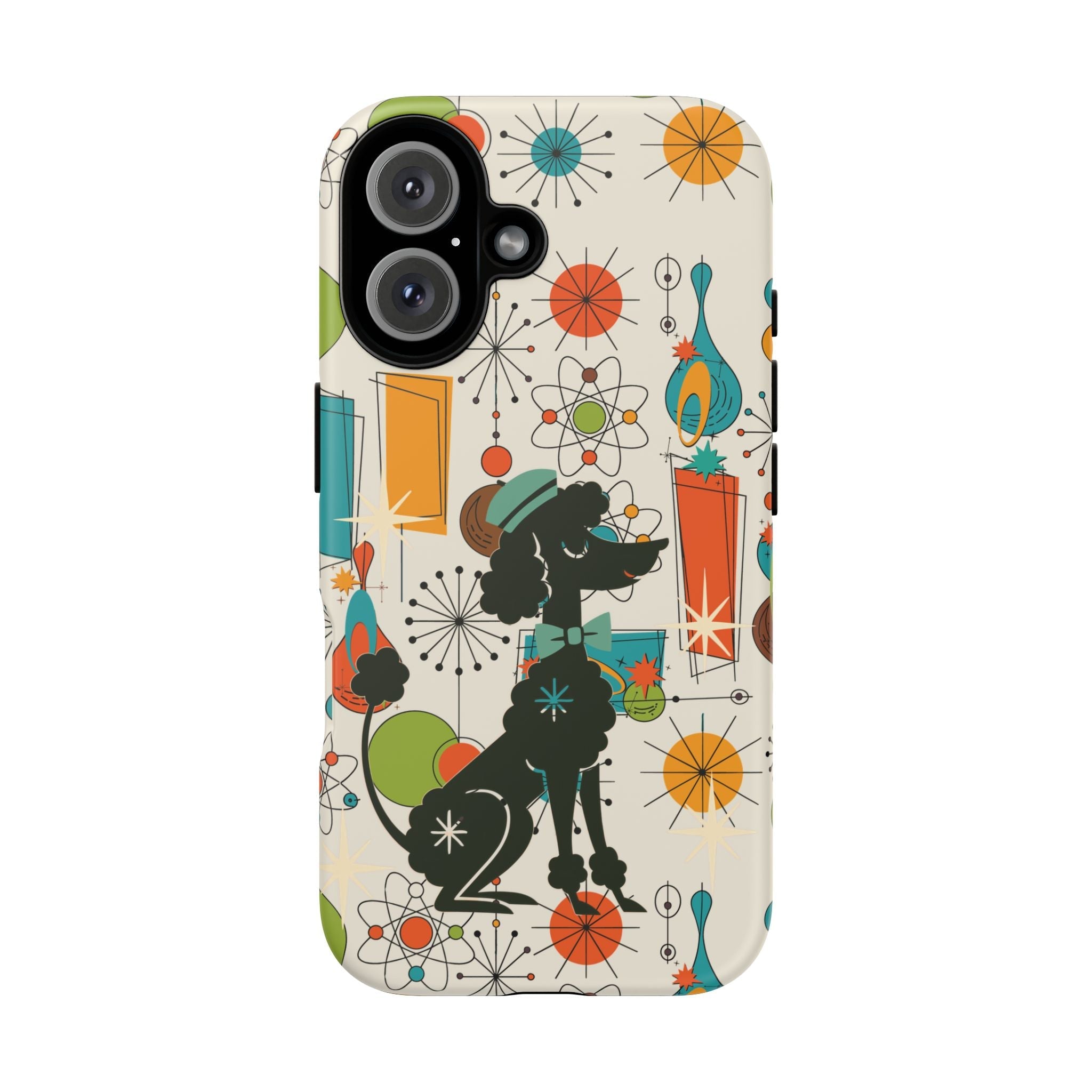 Kate McEnroe New York Atomic Poodle Mid Century Modern iPhone Case, Retro Starburst Mod CoverPhone Cases31594918413833986542