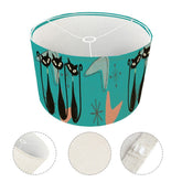 Kate McEnroe New York Atomic Sexton Cat 50s Mid Century Modern Drum Lamp ShadeLamp ShadesCyP2sPRpQx