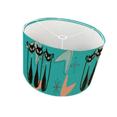 Kate McEnroe New York Atomic Sexton Cat 50s Mid Century Modern Drum Lamp ShadeLamp ShadesCyP2sPRpQx