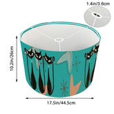Kate McEnroe New York Atomic Sexton Cat 50s Mid Century Modern Drum Lamp ShadeLamp ShadesCyP2sPRpQx