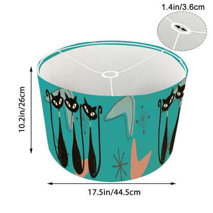 Kate McEnroe New York Atomic Sexton Cat 50s Mid Century Modern Drum Lamp ShadeLamp ShadesCyP2sPRpQx