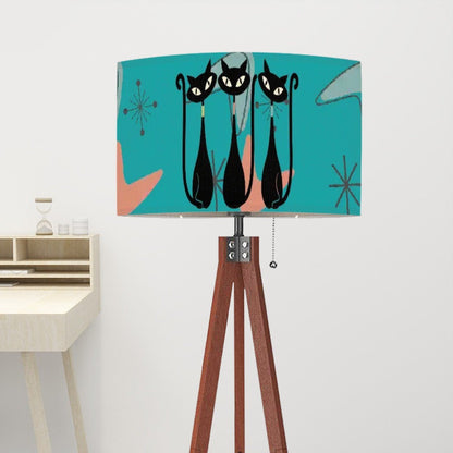 Kate McEnroe New York Atomic Sexton Cat 50s Mid Century Modern Drum Lamp ShadeLamp ShadesCyP2sPRpQx