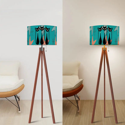 Kate McEnroe New York Atomic Sexton Cat 50s Mid Century Modern Tripod Floor LampTripod Floor LampsGVVzFurQ09