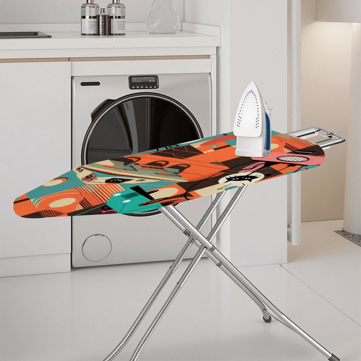 Kate McEnroe New York Atomic Space Cats, Sputnik Mid Century Modern Ironing Board CoverIroning Board CoversGdBJjPtHQg