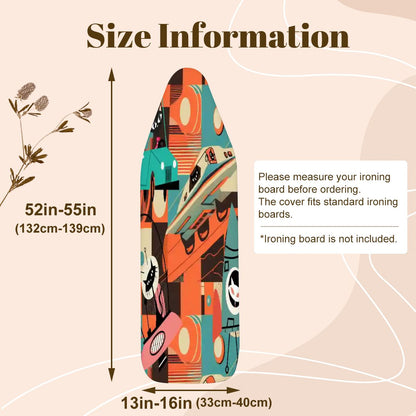 Kate McEnroe New York Atomic Space Cats, Sputnik Mid Century Modern Ironing Board CoverIroning Board CoversGdBJjPtHQg