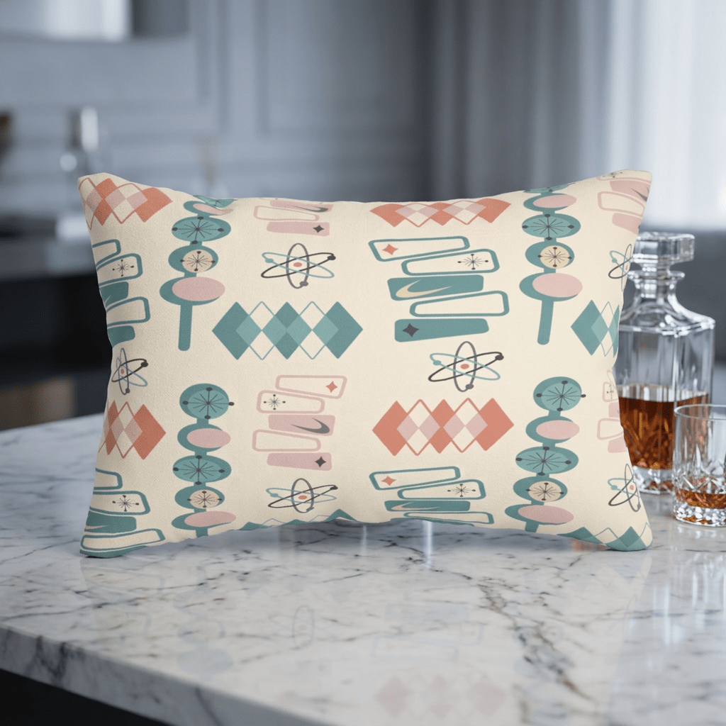 Kate McEnroe New York Atomic Sputnik Geometric Mid Century Modern Retro Lumbar PillowLumbar Pillows22397983590557875266