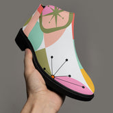 Kate McEnroe New York Atomic Starburst Ankle Boots, Mid Century Modern MCM Women&