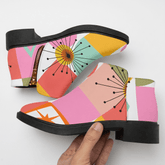 Kate McEnroe New York Atomic Starburst Ankle Boots, Mid Century Modern MCM Women&