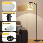 Kate McEnroe New York Atomic Starburst Arc Floor Lamp, Mid Century Modern Boomerang, Sputnik Living Room Eames Era Reading LightFloor LampsUowgcMfIgO