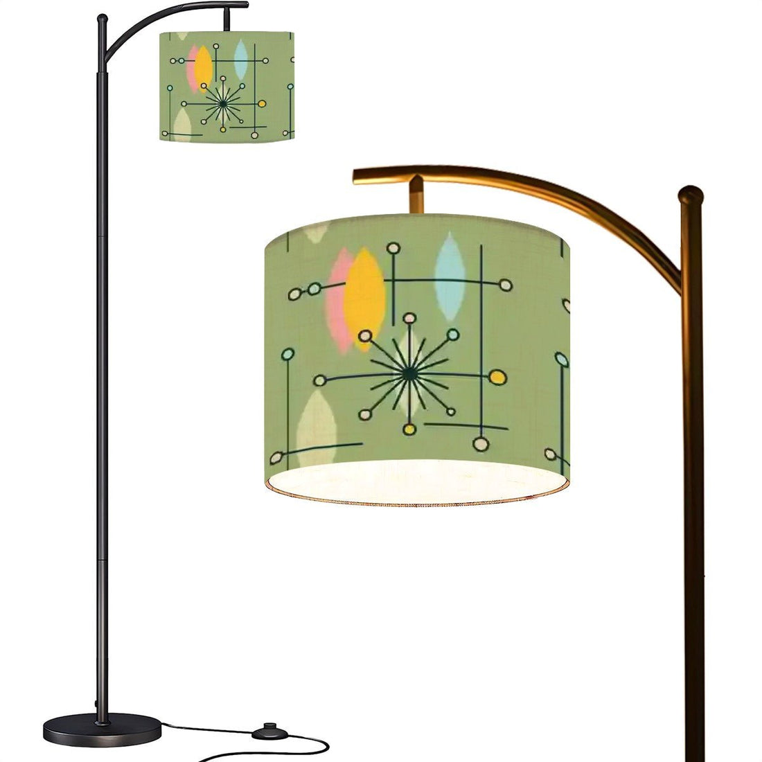 Kate McEnroe New York Atomic Starburst Arc Floor Lamp, Mid Century Modern Overarching Light, Retro 50s Accent LampFloor LampsFCgyR4frLk
