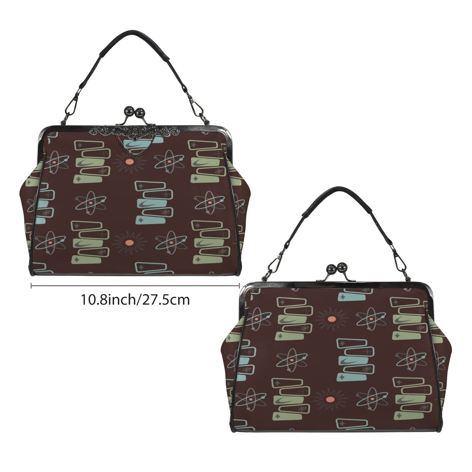 Kate McEnroe New York Atomic Starburst Boomerang Kisslock Purse, Mid Century Modern HandbagCrossbody BagsD3187088