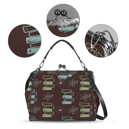 Kate McEnroe New York Atomic Starburst Boomerang Kisslock Purse, Mid Century Modern HandbagCrossbody BagsD3187088