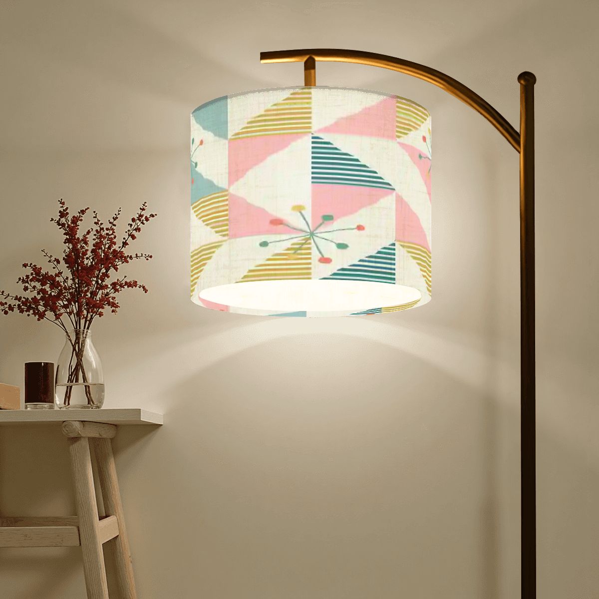 Kate McEnroe New York Atomic Starburst Geometric Arc Floor Lamp, Mid Century Modern Retro LightingArc Floor Lamps27V8KVqm6P