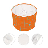 Kate McEnroe New York Atomic Starburst Geometric Diamond Mid Century Modern Orange Drum Lamp ShadeLamp ShadesgJCY6xr4Yq