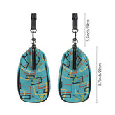 Kate McEnroe New York Atomic Starburst Kiss Lock Handbag Mid Century Modern Turquoise PurseCrossbody BagsD3270088