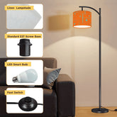 Kate McEnroe New York Atomic Starburst Mid Century Modern Arc Floor Lamp, Retro 50s Lighting AccentArc Floor Lampsdot2RUZ3xA