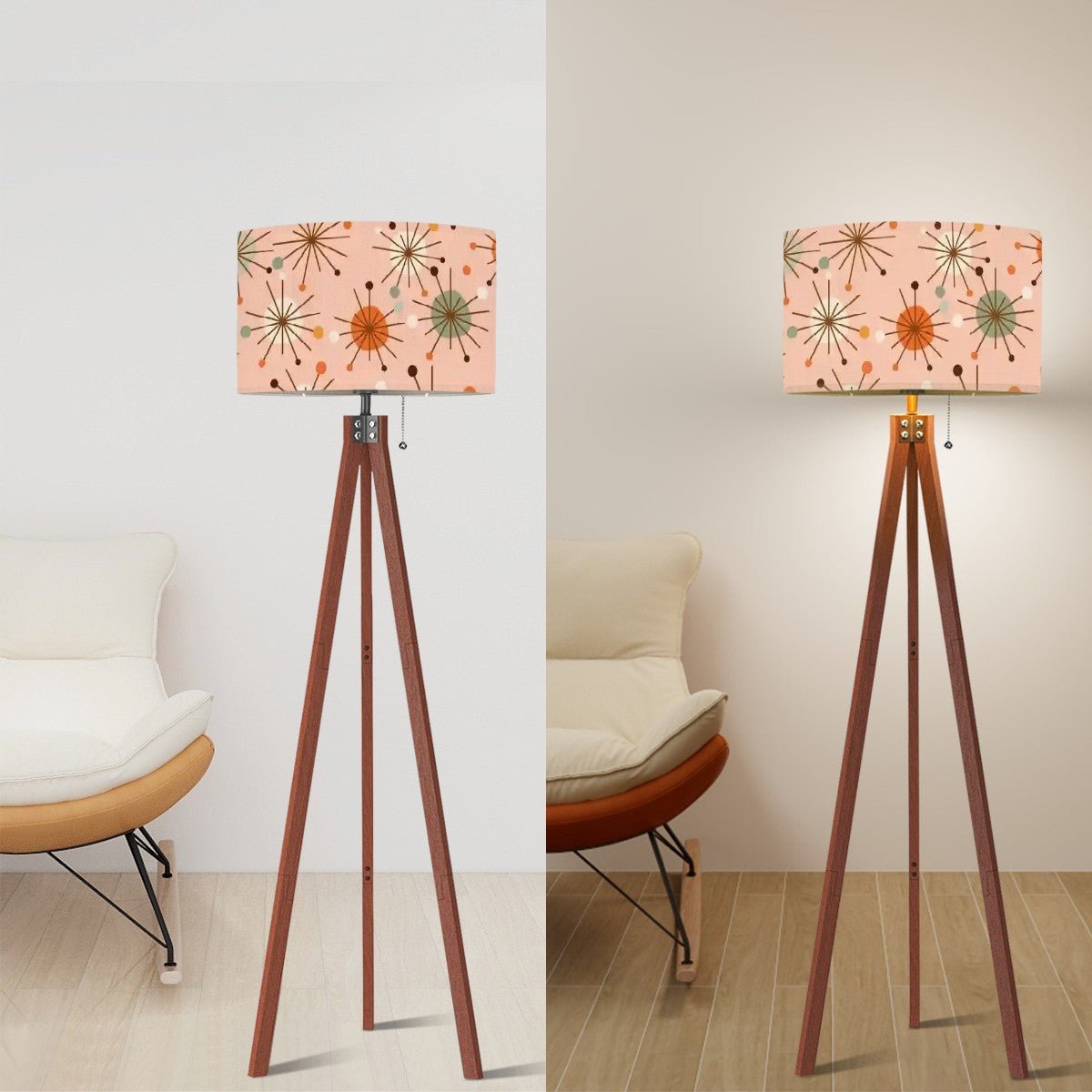 Kate McEnroe New York Atomic Starburst Mid Century Modern Drum Lamp ShadeLamp ShadesFwETsbguSE
