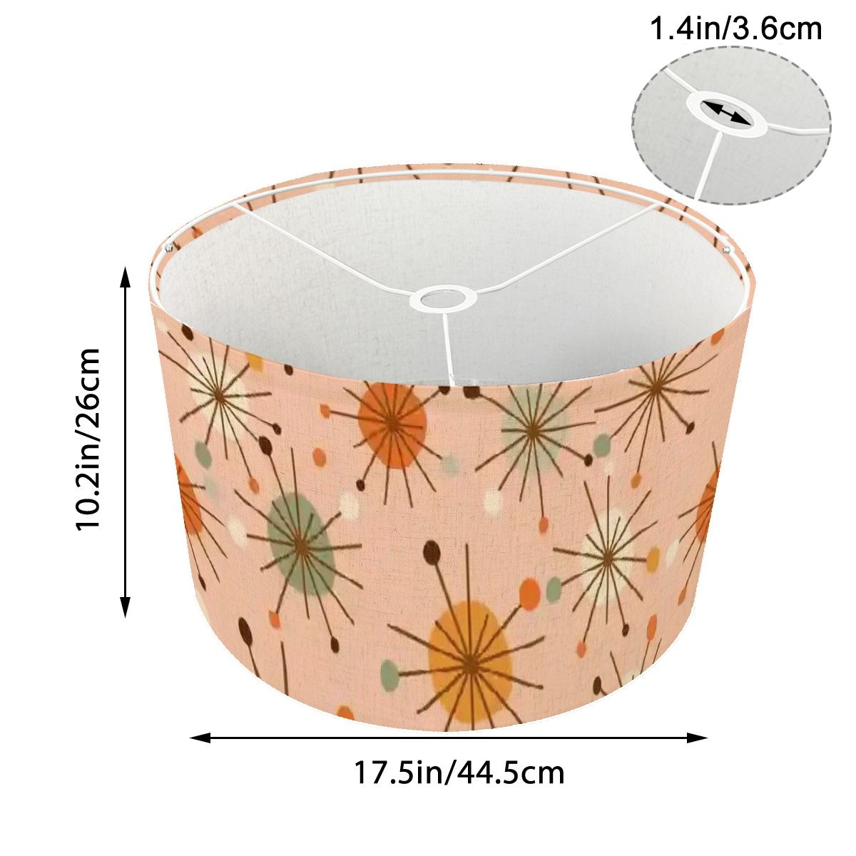 Kate McEnroe New York Atomic Starburst Mid Century Modern Drum Lamp ShadeLamp ShadesFwETsbguSE