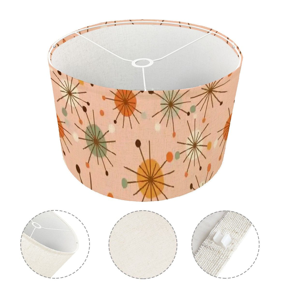 Kate McEnroe New York Atomic Starburst Mid Century Modern Drum Lamp ShadeLamp ShadesFwETsbguSE
