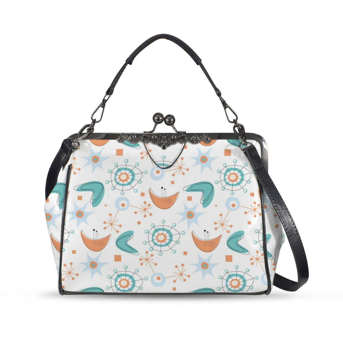 Kate McEnroe New York Atomic Starburst Mid Century Modern Kisslock Crossbody BagCrossbody BagsD3274946