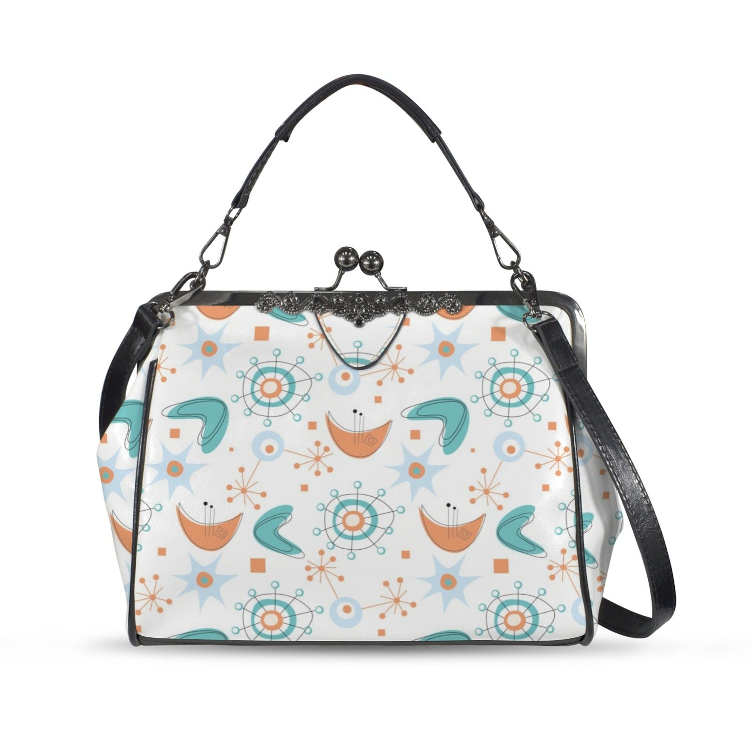 Kate McEnroe New York Atomic Starburst Mid Century Modern Kisslock Crossbody BagCrossbody BagsD3274946