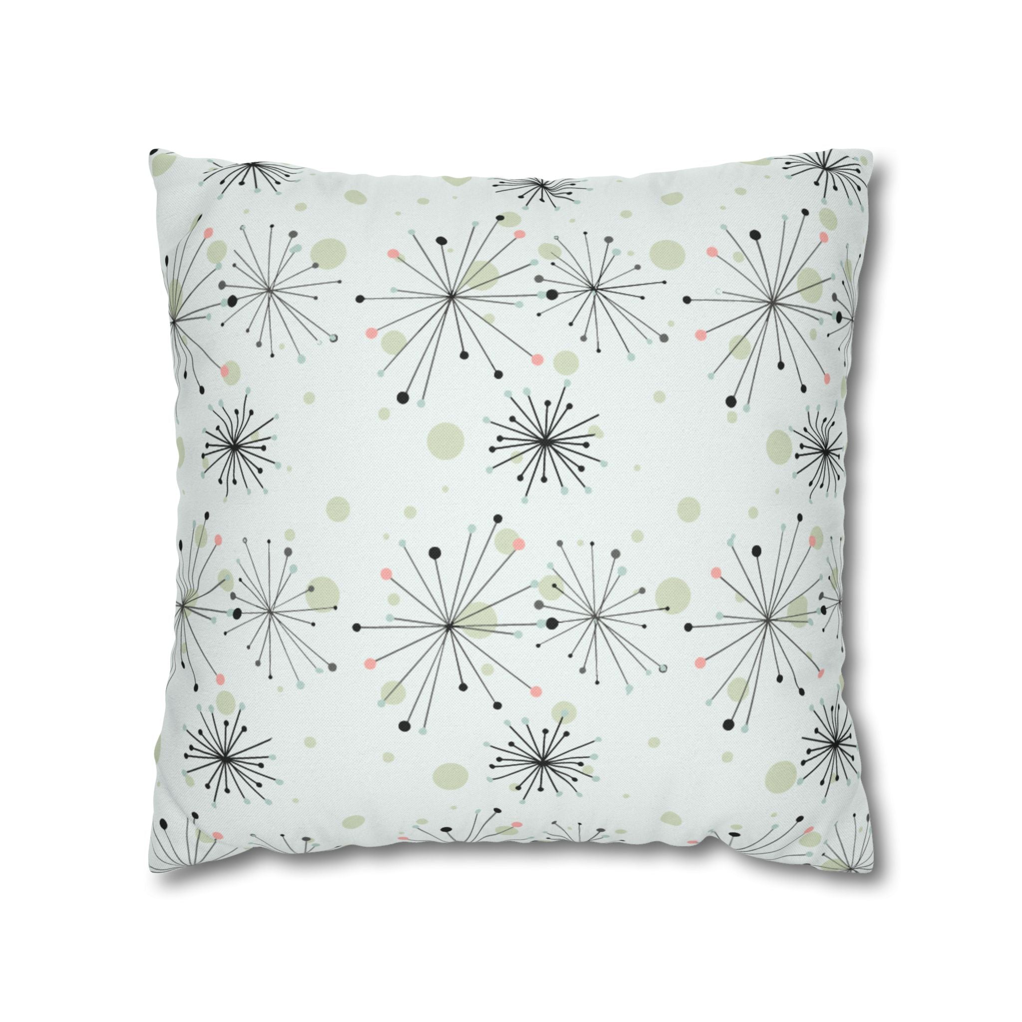 Kate McEnroe New York Atomic Starburst Mid Century Modern Throw Pillow Cover, Retro Pastel 1950s MCM Cushion CoverThrow Pillow Covers15723500758698146451