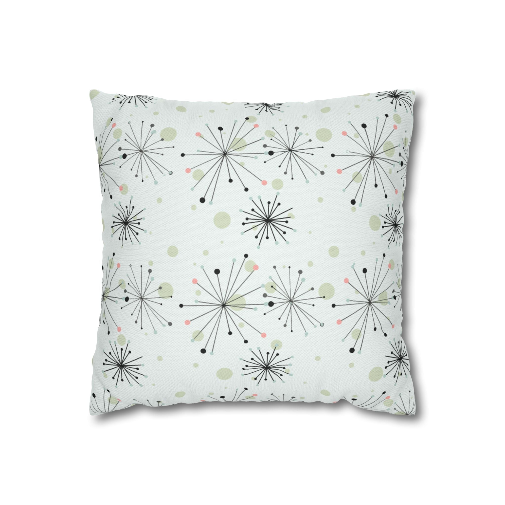 Kate McEnroe New York Atomic Starburst Mid Century Modern Throw Pillow Cover, Retro Pastel 1950s MCM Cushion CoverThrow Pillow Covers27490885672133965498