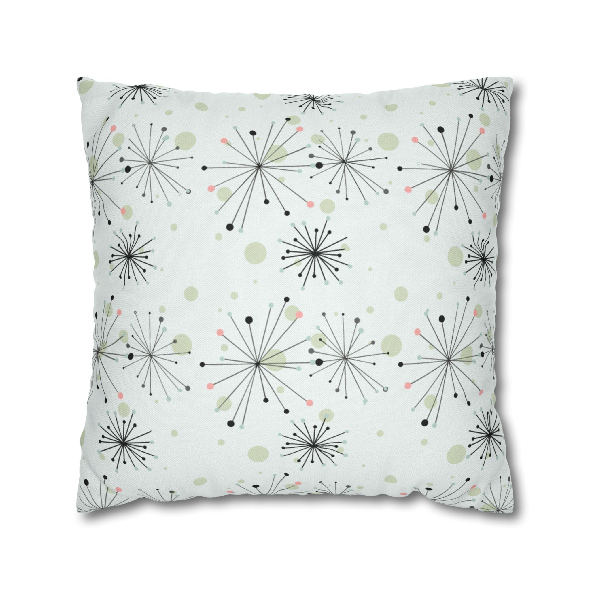 Kate McEnroe New York Atomic Starburst Mid Century Modern Throw Pillow Cover, Retro Pastel 1950s MCM Cushion CoverThrow Pillow Covers53799313308631764034