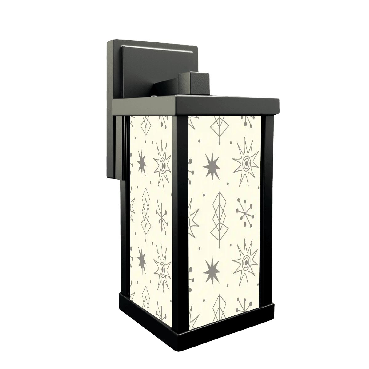 Kate McEnroe New York Atomic Starburst Mid Century Wall Sconce, Retro 50s Black White Indoor Outdoor Accent LampOutdoor Wall LightsUWYi5dg6C0