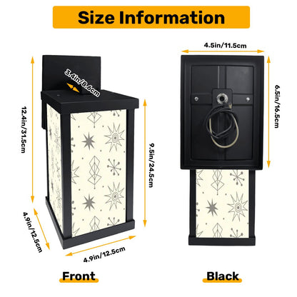 Kate McEnroe New York Atomic Starburst Mid Century Wall Sconce, Retro 50s Black White Indoor Outdoor Accent LampOutdoor Wall LightsUWYi5dg6C0